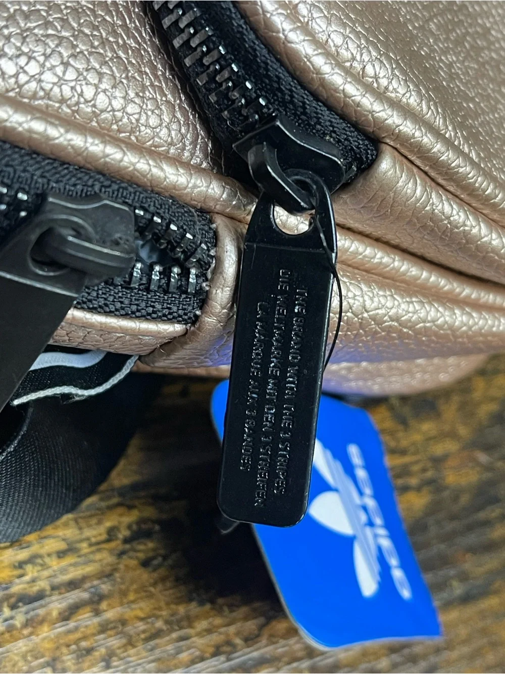 Adidas Unisex Metallic Rose Gold Mini Crossbody Bag